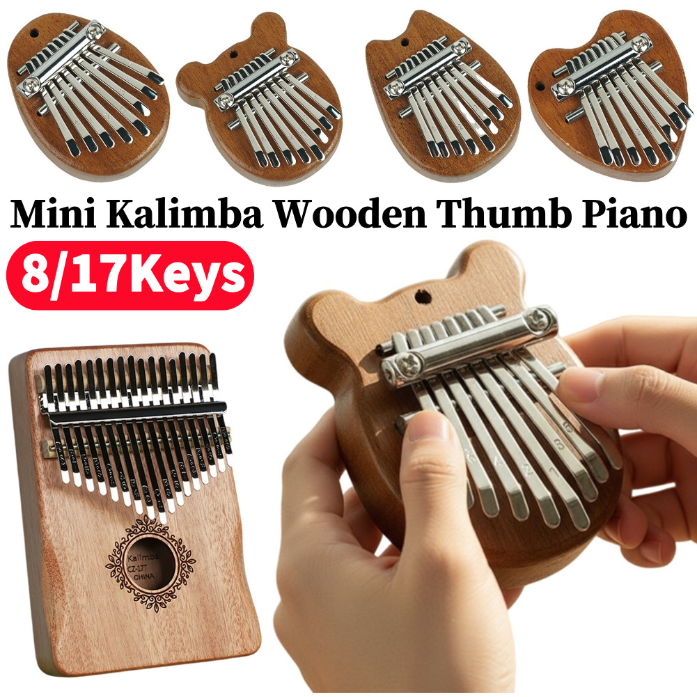 Musical Instrument Kids - 8/17 Kunci Mini Kalimba Kayu Berkualitas
