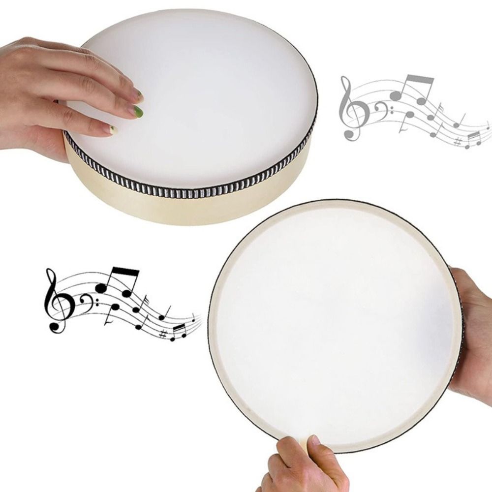 Musical Instrument Kids - Hadiah Drum Tangan Kayu 4/6/8/10 Inci,