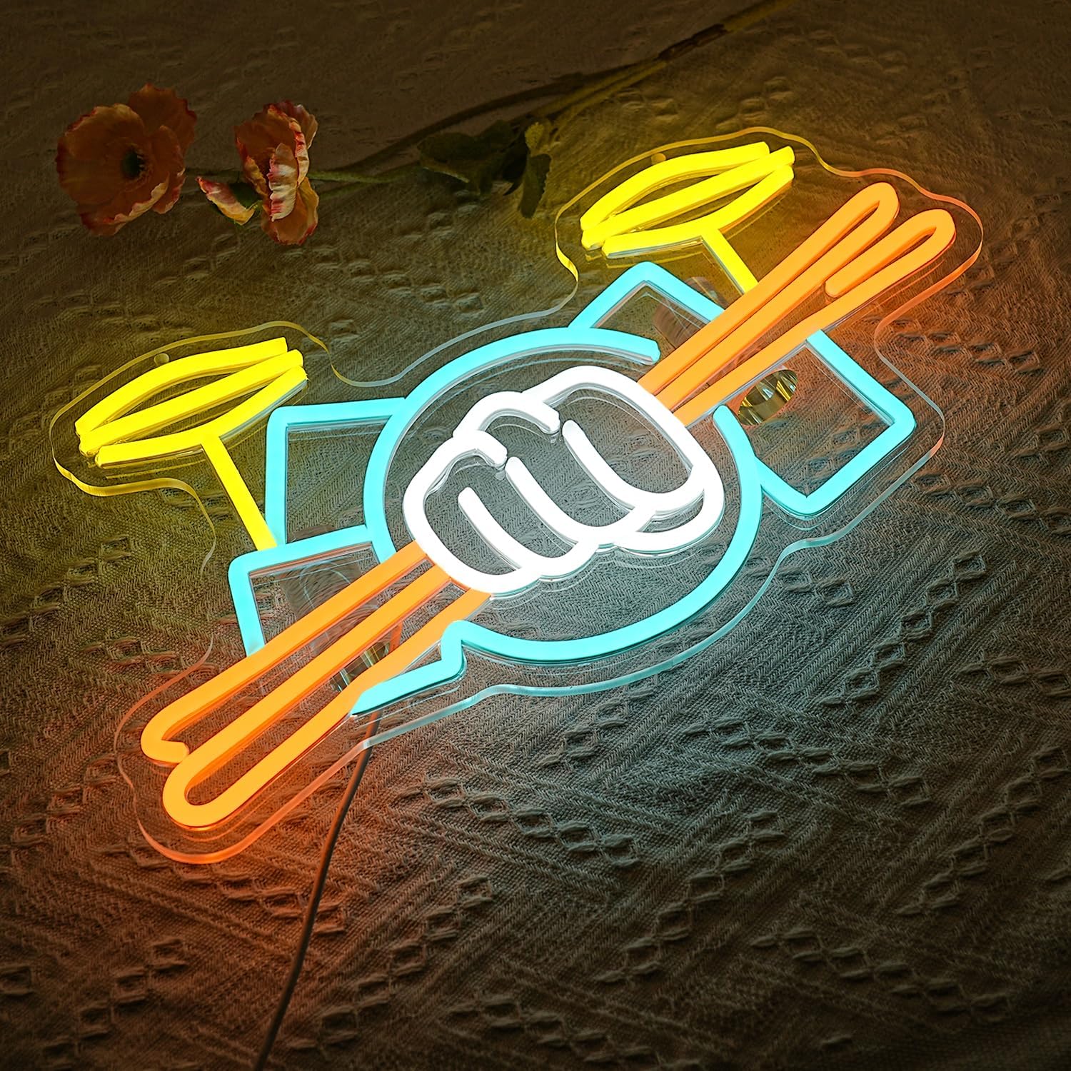 Lampu Neon LED Set Drum Berten - Musical Instrument ____ ulasan dan harga
