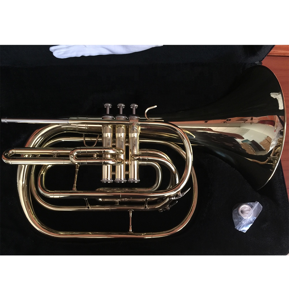 Bb French Horn Berlapis Emas B - Musical Instrument Horn ulasan dan harga