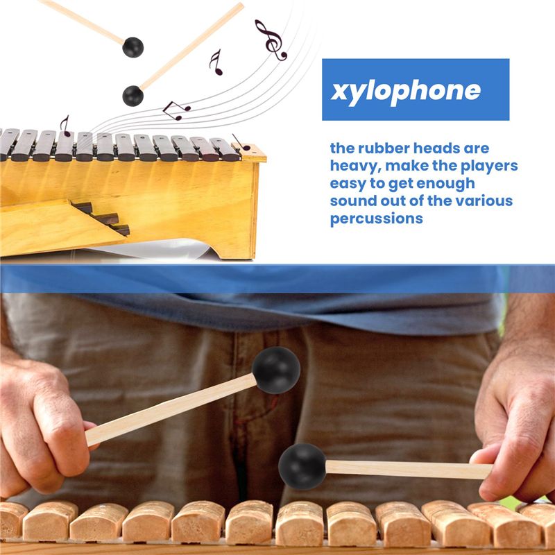 2 Buah Stik Kepala Karet Lembu - Musical Instrument Glockenspiel ulasan dan harga