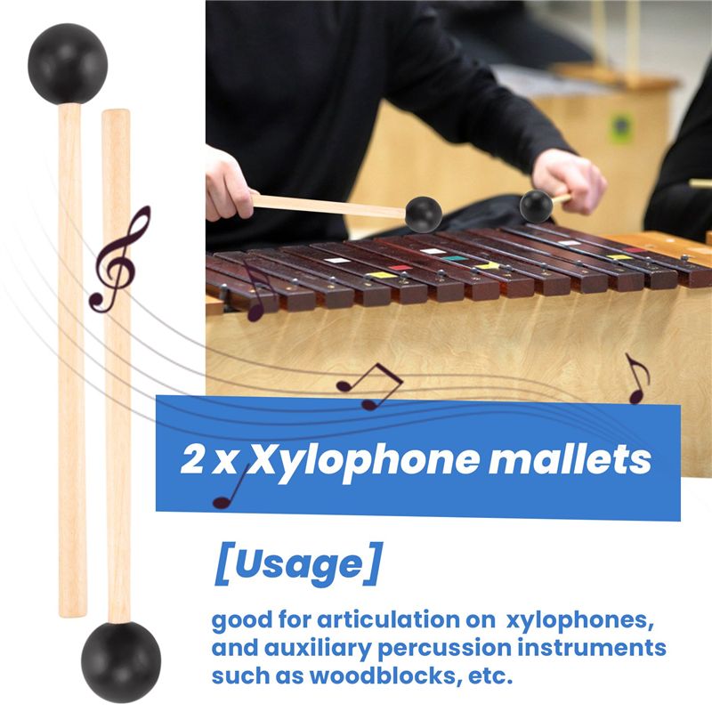 2 Buah Stik Kepala Karet Lembu - Musical Instrument Glockenspiel ulasan dan harga