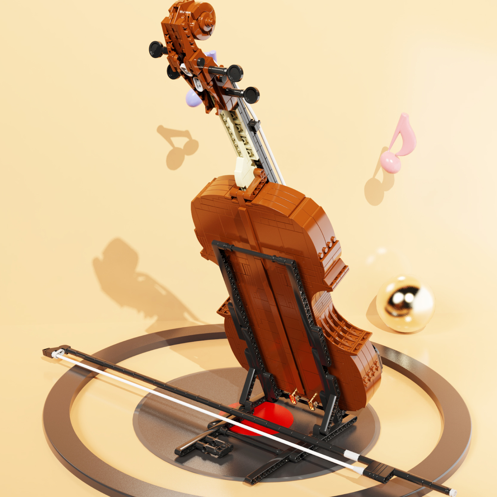 Blok Bangunan Biola Klasik Des - Musical Instrument Old ulasan dan harga